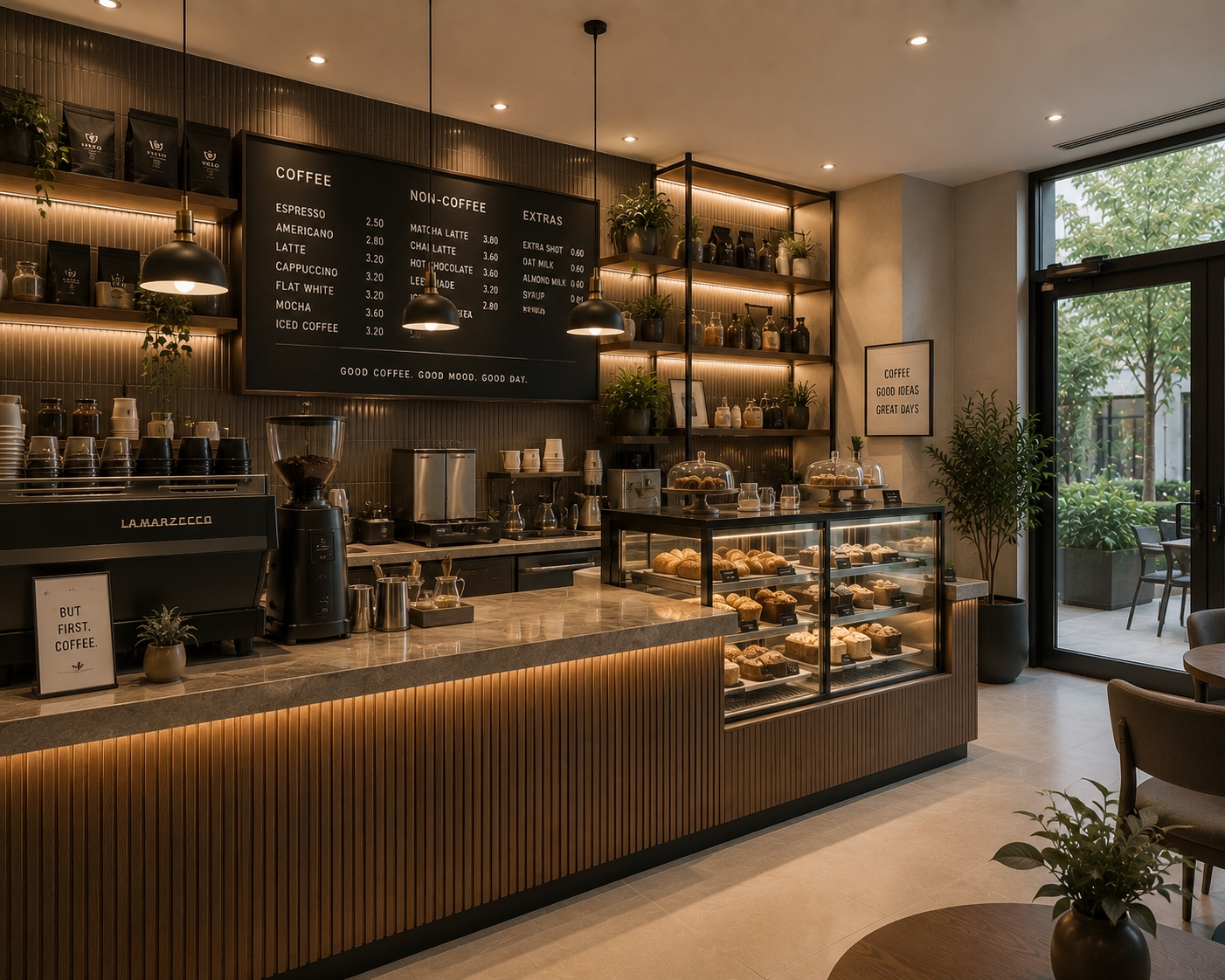 Café Counter & Display by Saffron Interior Design